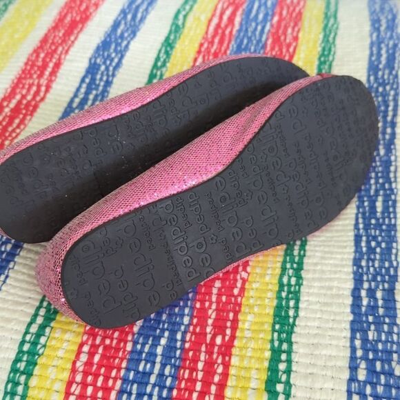 Pediped girls pink sparkle ballet flats shoes size 4 - Picture 9 of 9